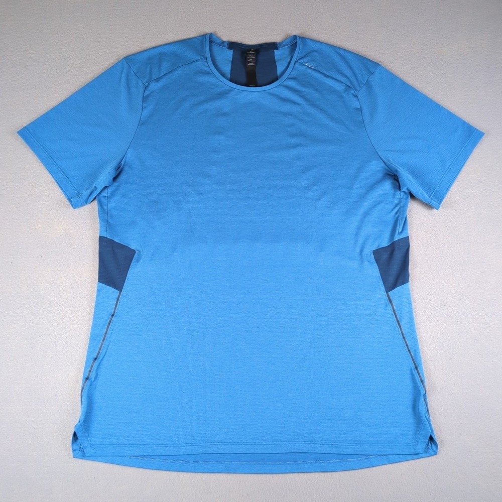 Lululemon Fast & Free Shirt Mens Large Blue Short Sleeve Lightweight Running Top